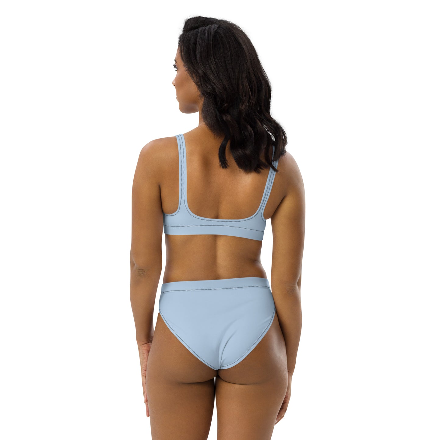 Women's High Waisted RB Bikini - Patten Blue