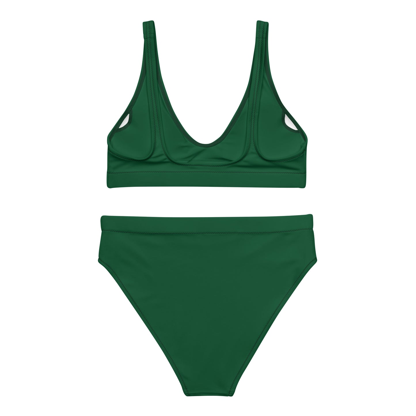 Women's High Waisted RB Bikini - Forrest Green