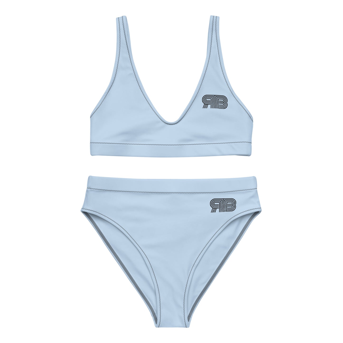 Women's High Waisted RB Bikini - Patten Blue