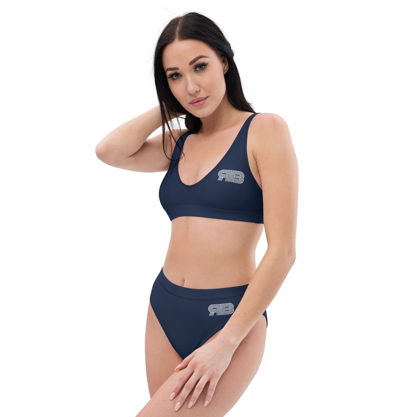 Women's High Waisted RB Bikini - Navy